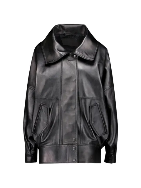 Balenciaga high collar bomber in black