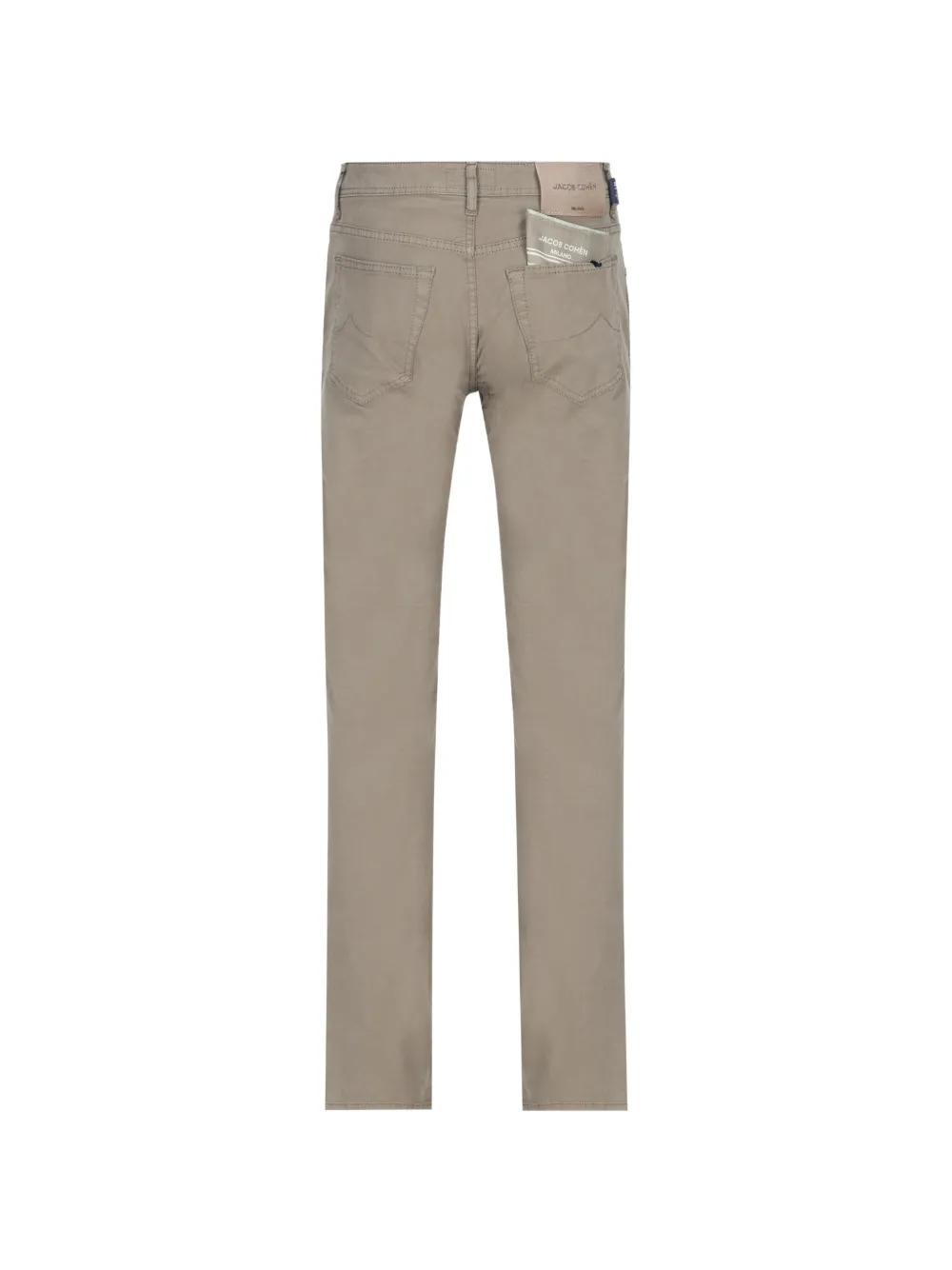 Jacob Cohën logo-patch straight-leg trousers Grijs