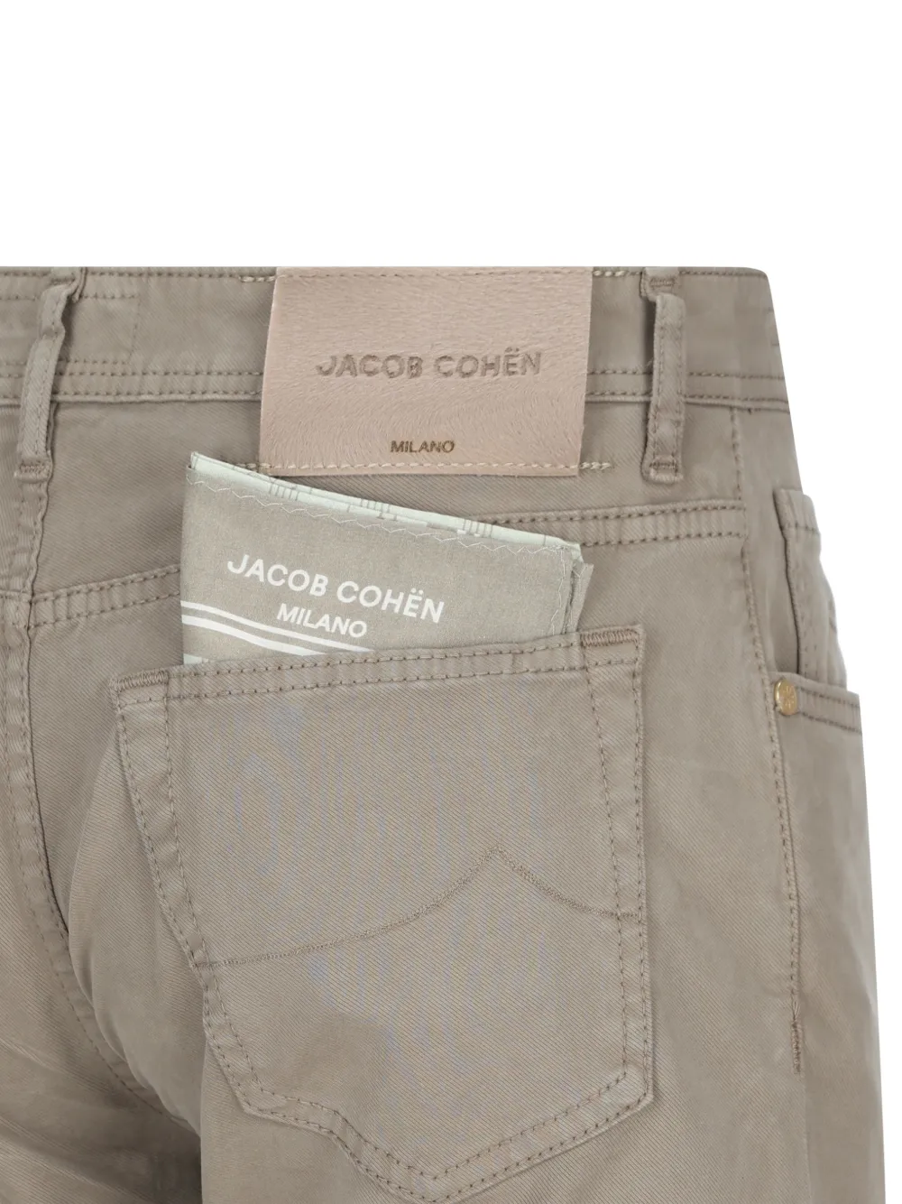 Jacob Cohën logo-patch straight-leg trousers Grijs
