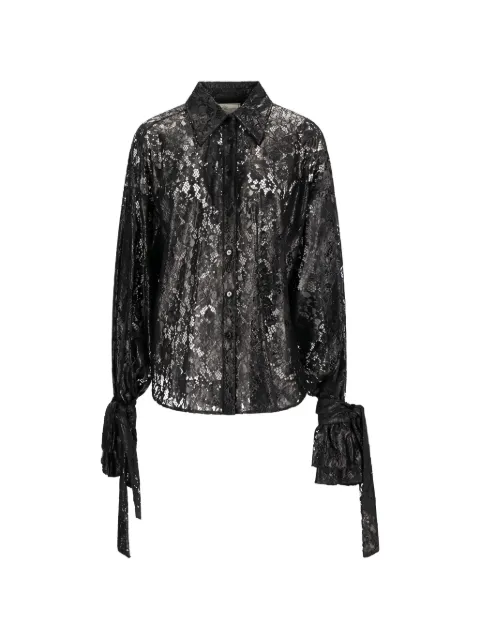 Blumarine chemise en dentelle à poignets noués