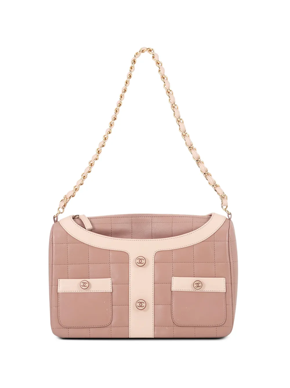 CHANEL Pre-Owned 2002-2003 Chocolate Bar Calfskin Mademoiselle Jacket shoulder bag - Pink