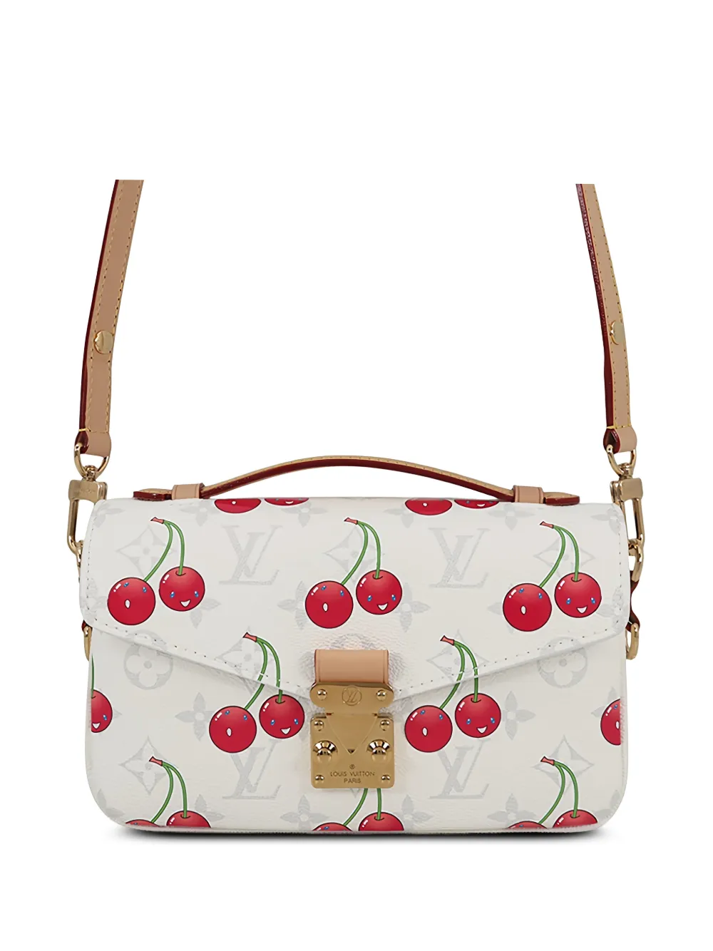 Louis Vuitton Pre-Owned 2025 Takashi Murakami Monogram Cherry Pochette Metis East West satchel - Bianco