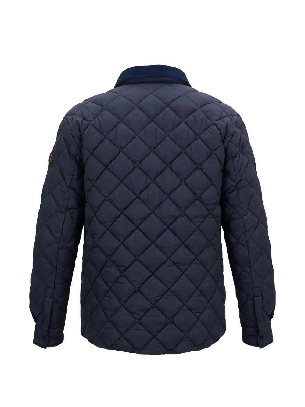 Save The Duck Gewatteerd jack met ribfluwelen kraag Blauw
