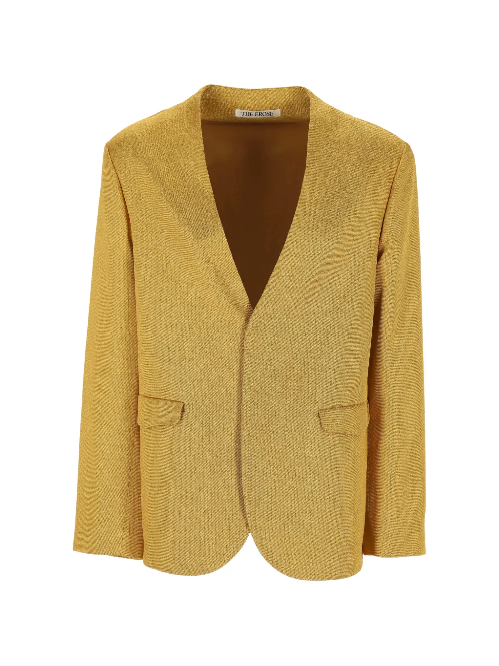 The Erose collarless single-breasted jacket - Gelb