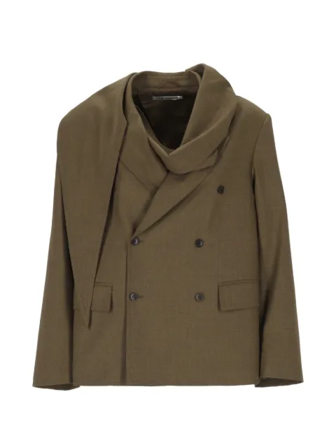 The Erose double-breasted scarf-detail blazer