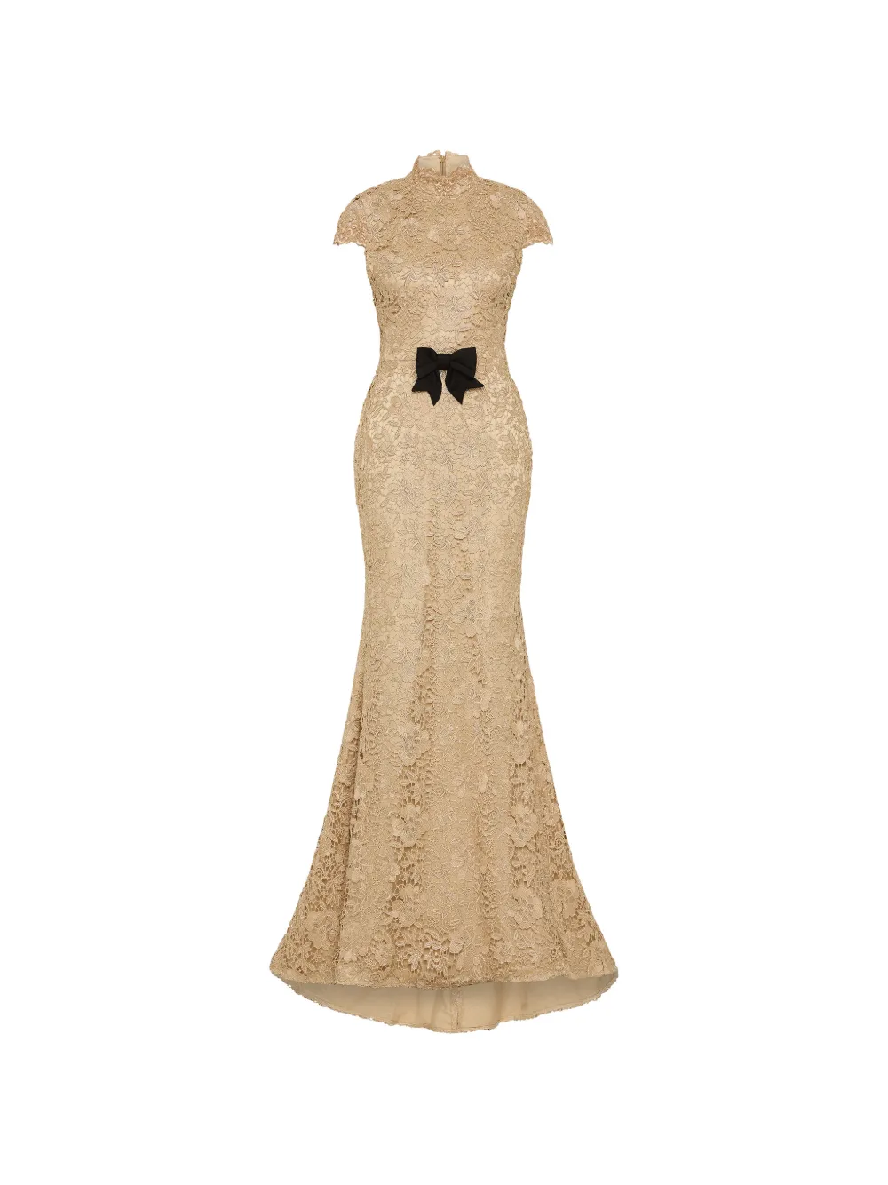 Rebecca Vallance Nottingham avondjurk met korte mouwen Beige