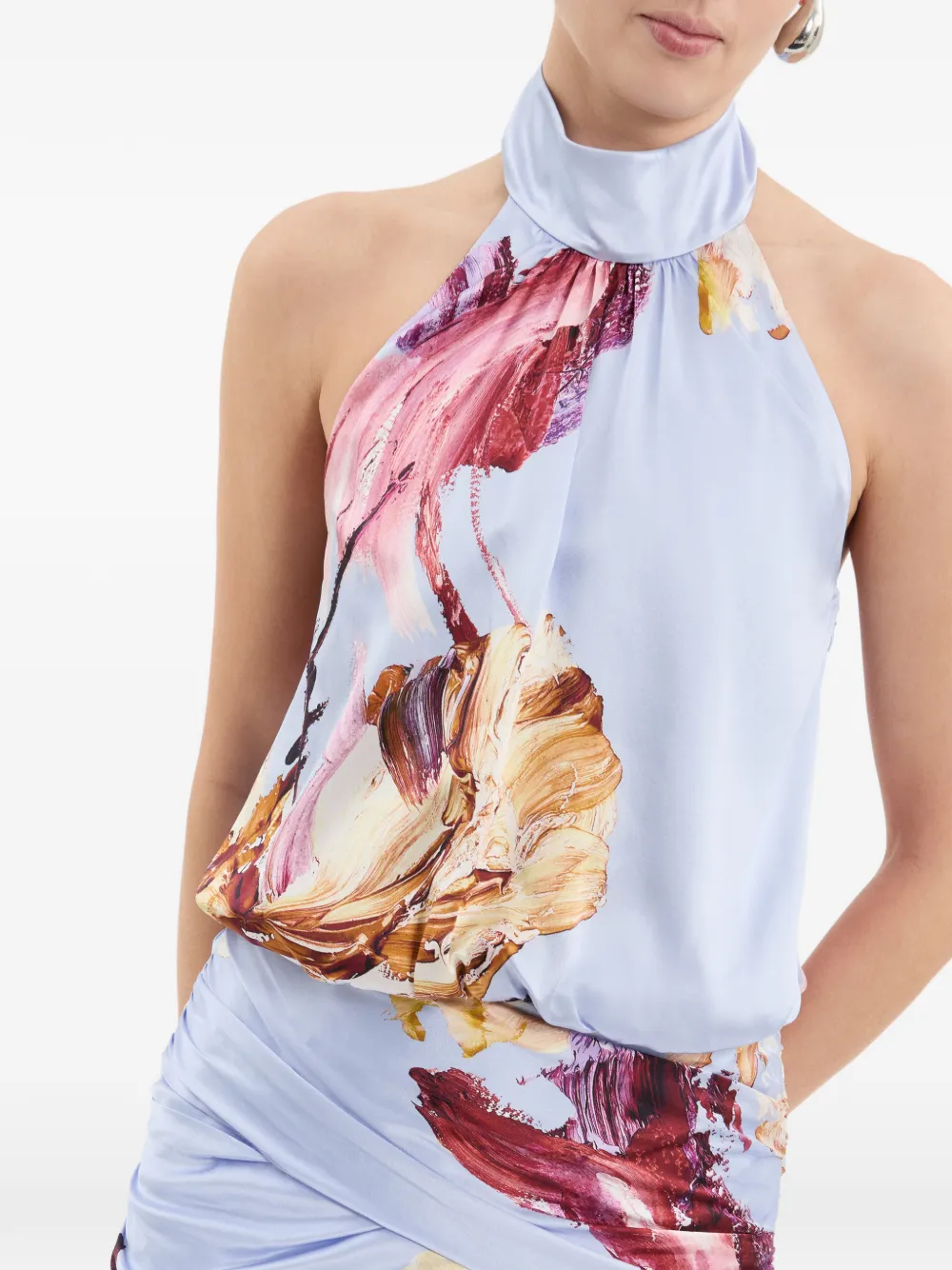 Rebecca Vallance Fleur De Lis maxi-jurk met bloemen-print Blauw