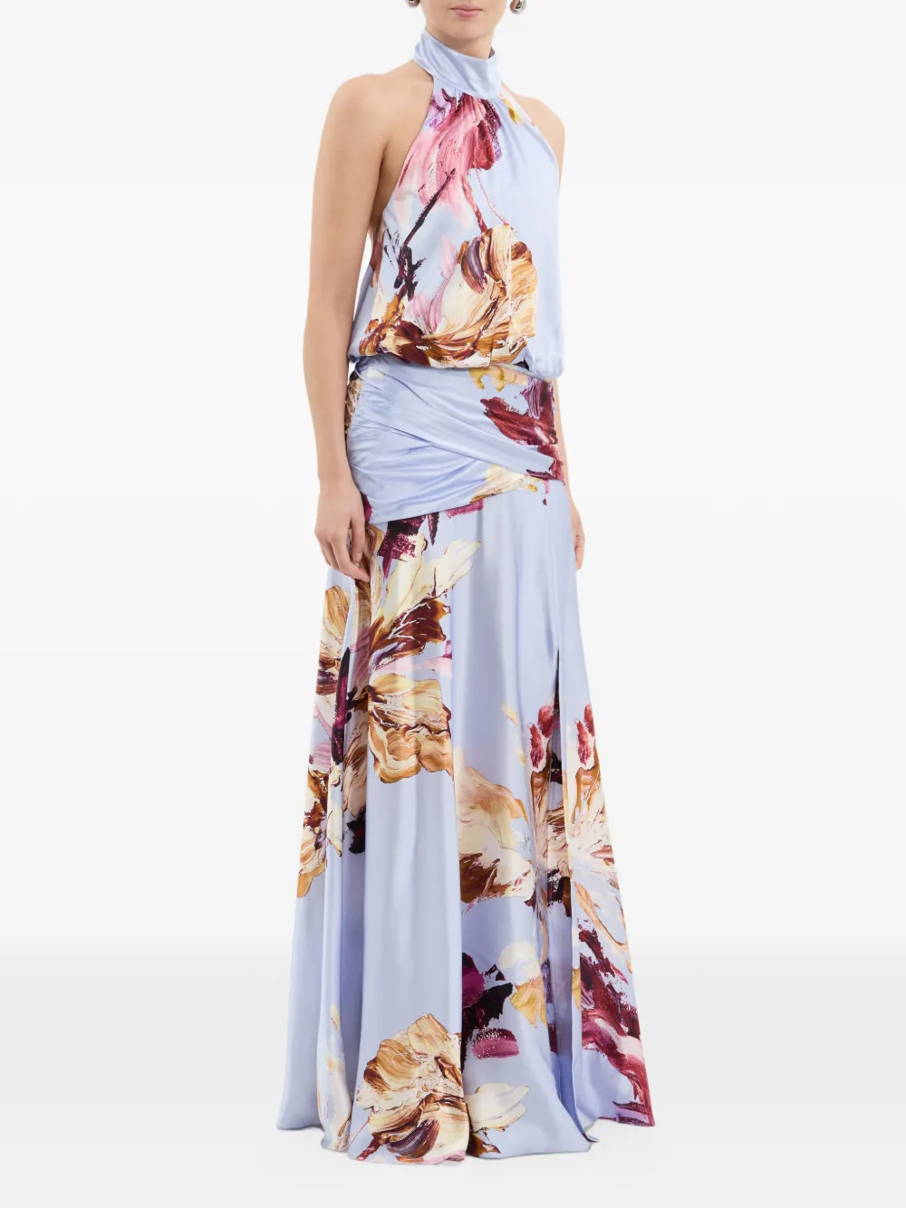 Rebecca Vallance Fleur De Lis maxi-jurk met bloemen-print Blauw