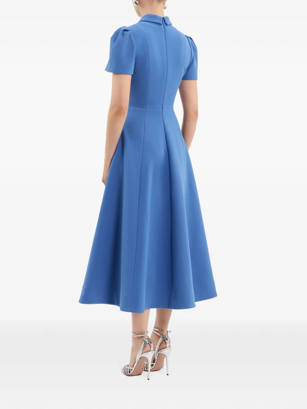 Rebecca Vallance Preston midi-jurk met korte mouwen Blauw