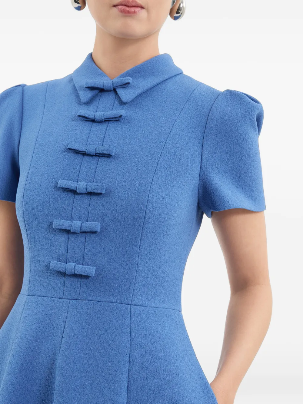 Rebecca Vallance Preston midi-jurk met korte mouwen Blauw