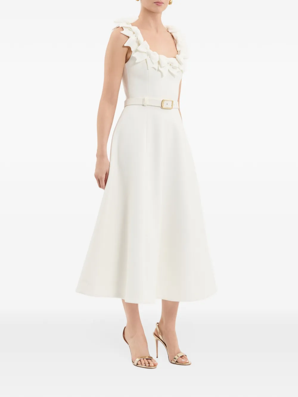Rebecca Vallance Christopher midi-jurk Wit