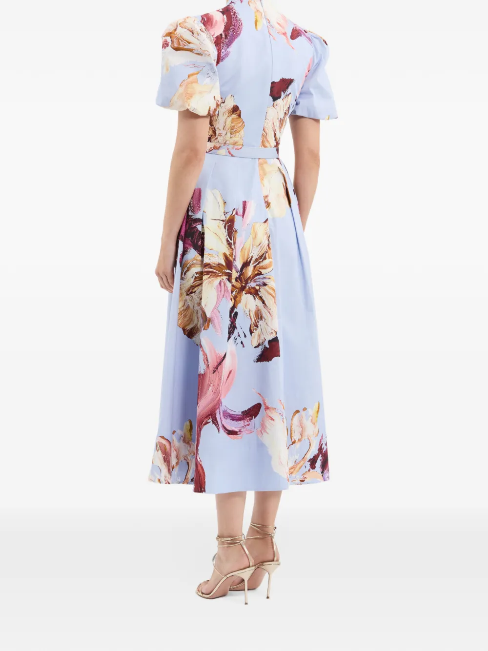 Rebecca Vallance Midi-jurk met Fleur De Lis-print Blauw