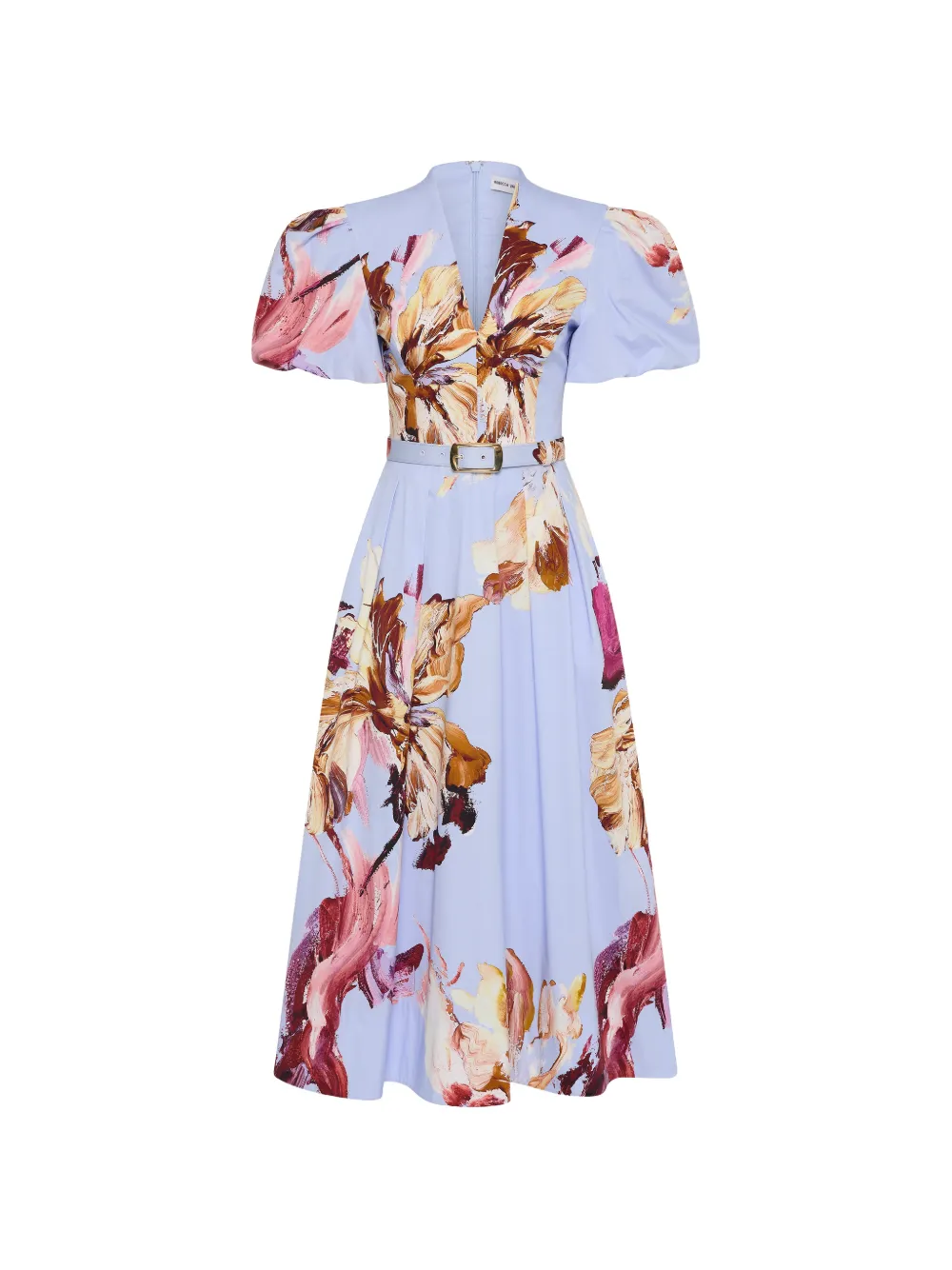 Rebecca Vallance Midi-jurk met Fleur De Lis-print Blauw
