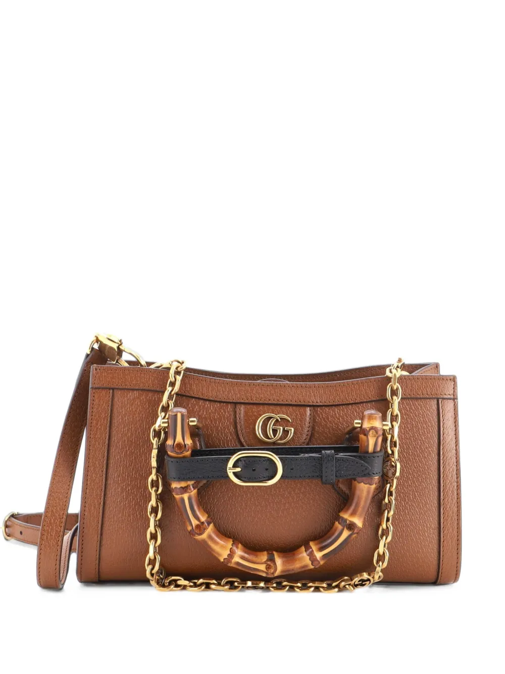 Gucci Pre-Owned Diana NM Convertible Leather Small shoulder bag - Brown