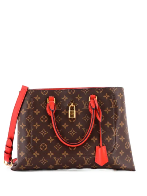 Louis Vuitton Pre-Owned Flower Monogram Canvas with Leather tote bag