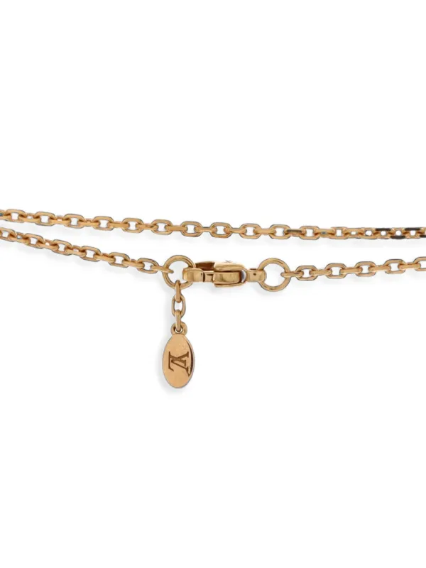 Louis Vuitton Pre-owned Color Blossom Star Medallion Pendant 18K Yellow Gold with Onyx and Diamond XL Necklace