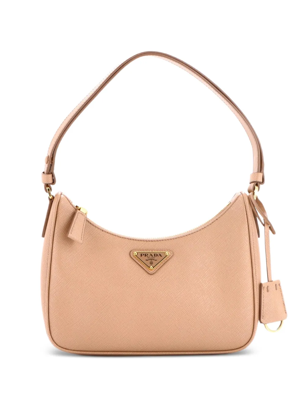 Prada Pre-Owned Re-Edition Hobo Saffiano Leather Mini shoulder bag - Toni neutri
