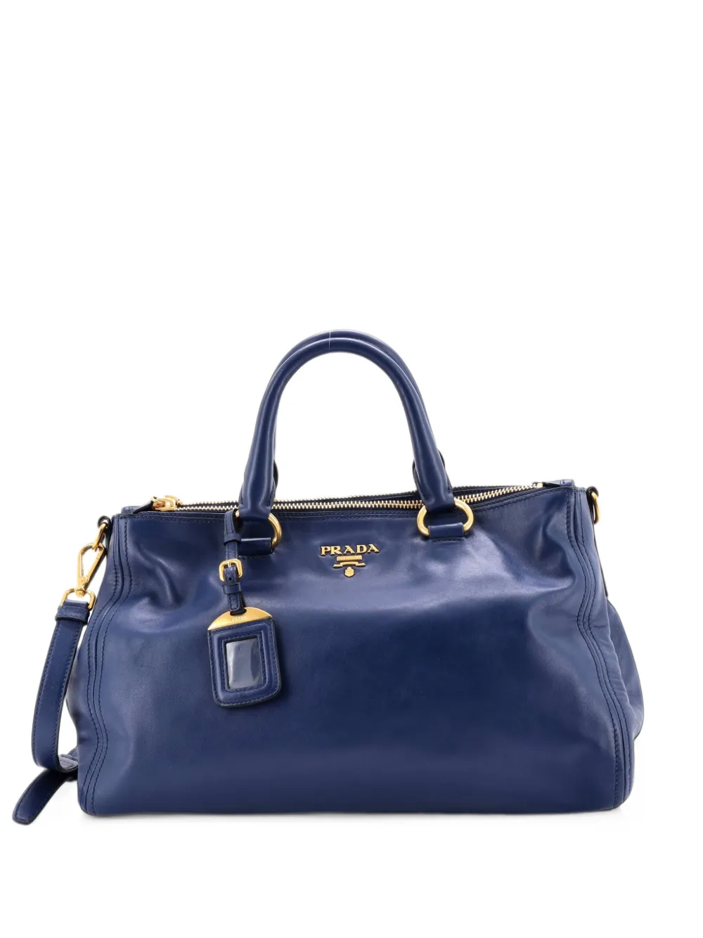 Prada Pre-Owned Double Zip Convertible Soft Calf Large tote bag - Blue