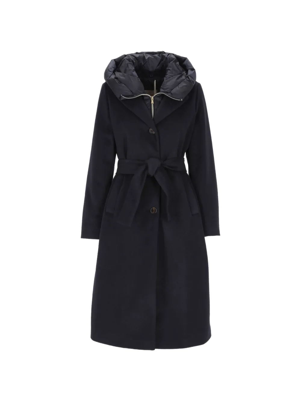 Marella belted hooded coat - Bleu Marella belted hooded coat - Bleu