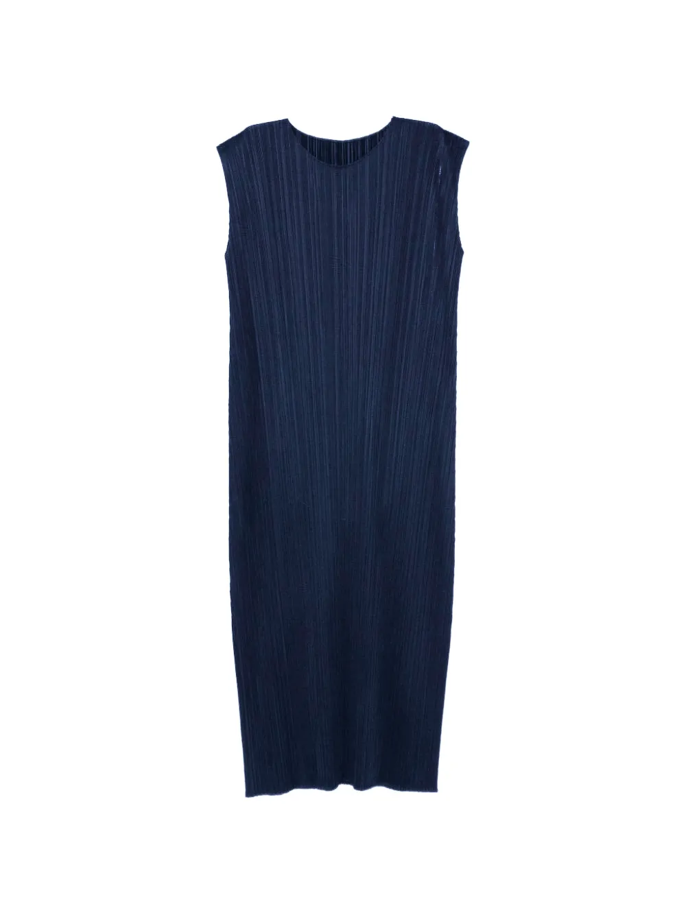 Pleats Please Issey Miyake Geplooide mouwloze midi-jurk Blauw