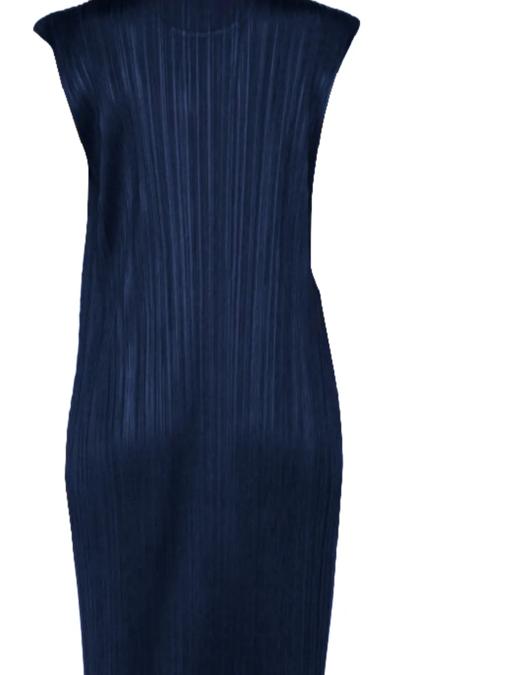 Pleats Please Issey Miyake Geplooide mouwloze midi-jurk Blauw