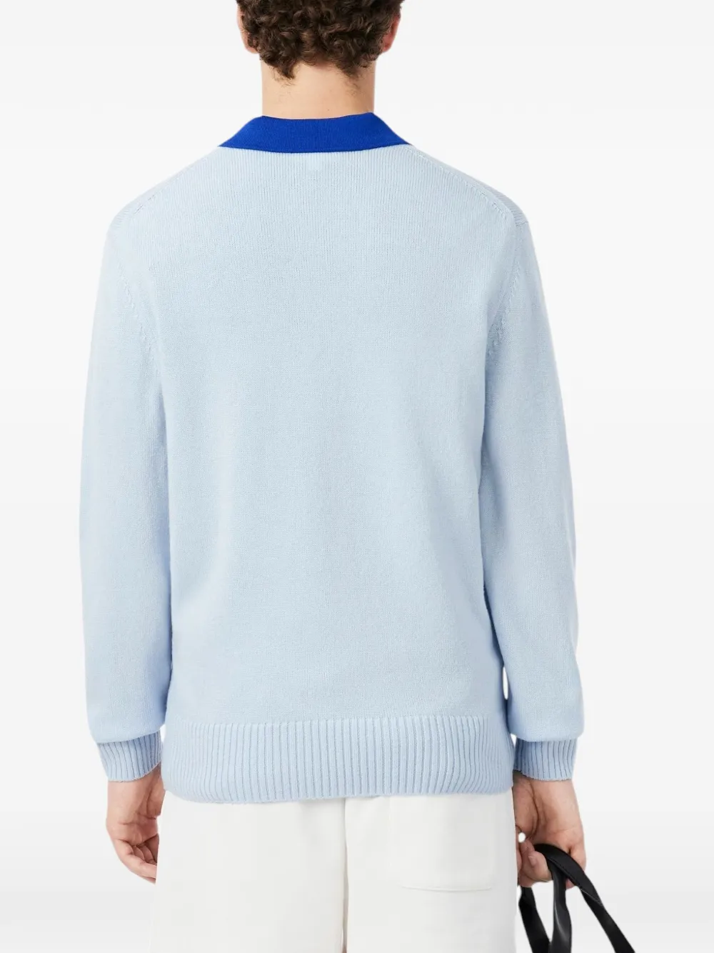 Lacoste Wollen trui met ronde hals Blauw