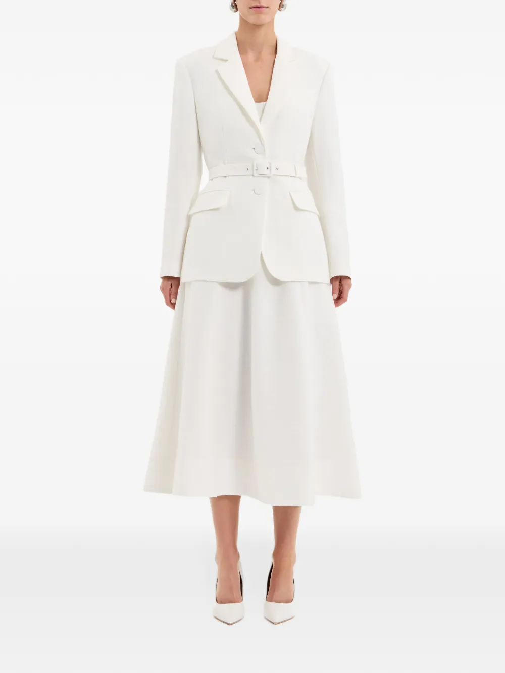 Rebecca Vallance Wimbledon midi-rok Wit