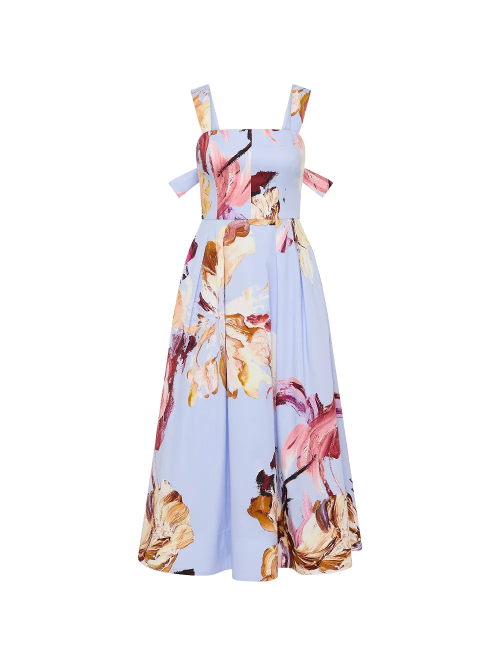 Rebecca Vallance Fleur De Lis midi-jurk met bloemen-print Blauw