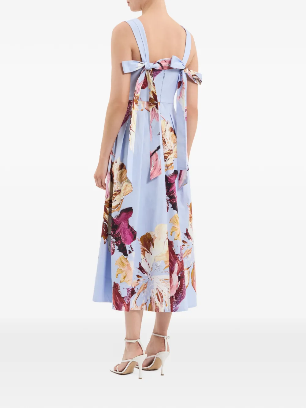 Rebecca Vallance Fleur De Lis midi-jurk met bloemen-print Blauw
