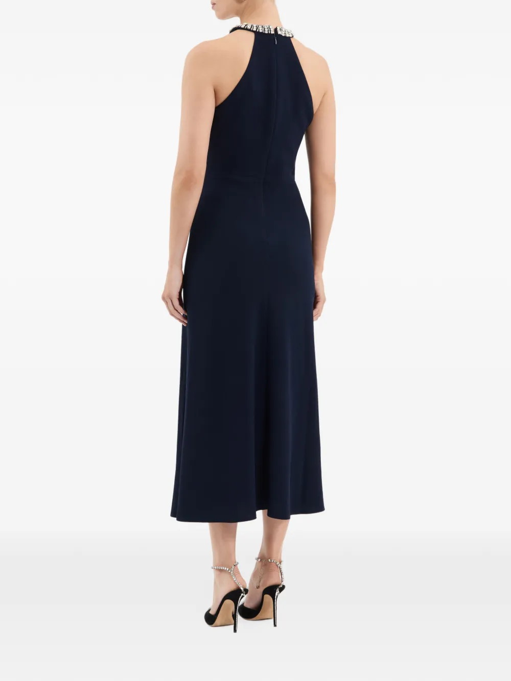 Rebecca Vallance Gimlet midi-jurk met halternek Blauw