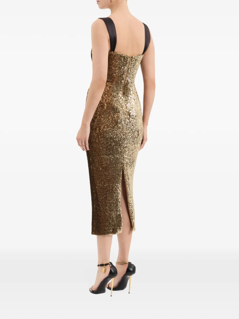 Rebecca Vallance Cambridge midi-jurk Goud