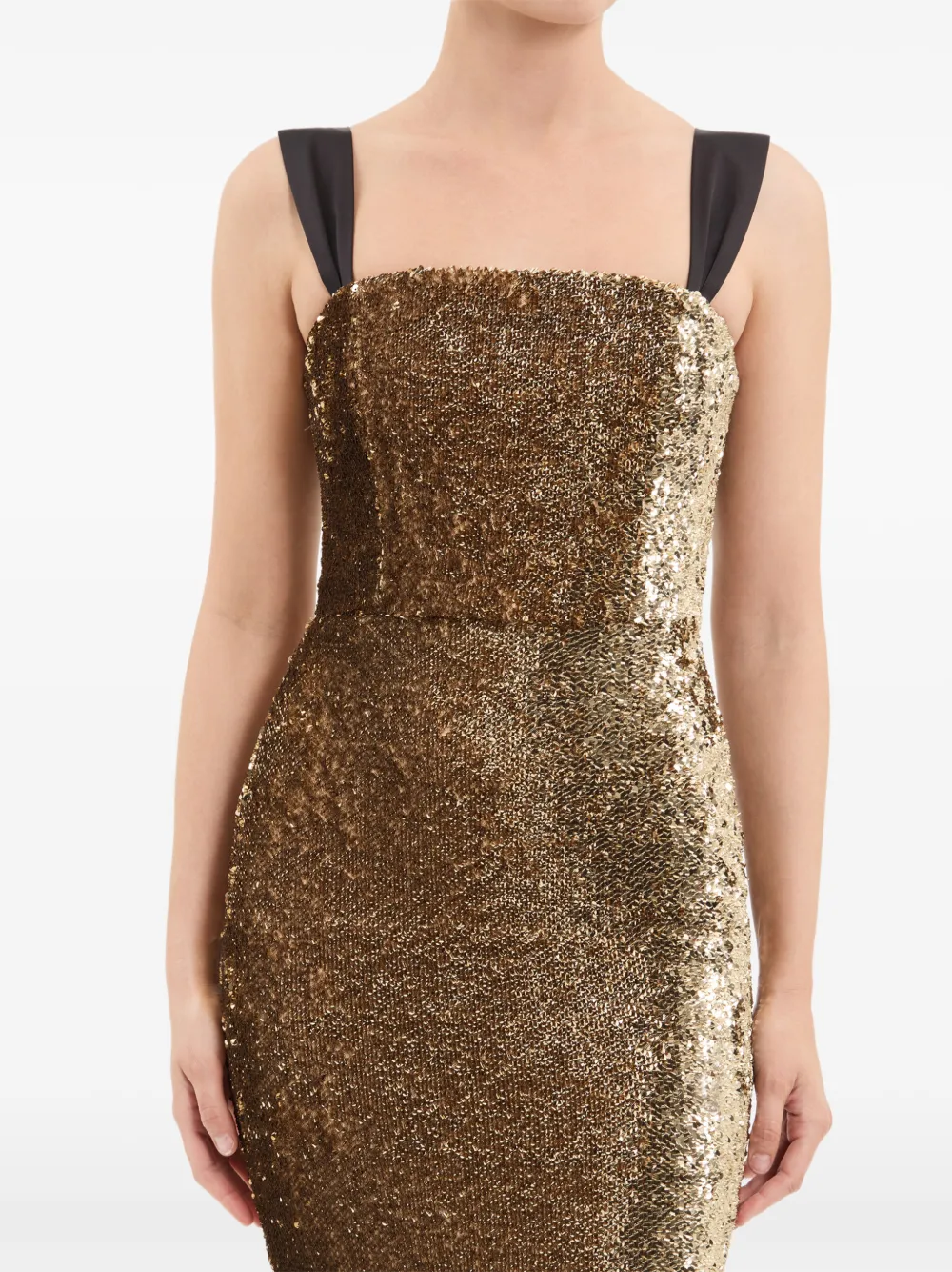 Rebecca Vallance Cambridge midi-jurk Goud