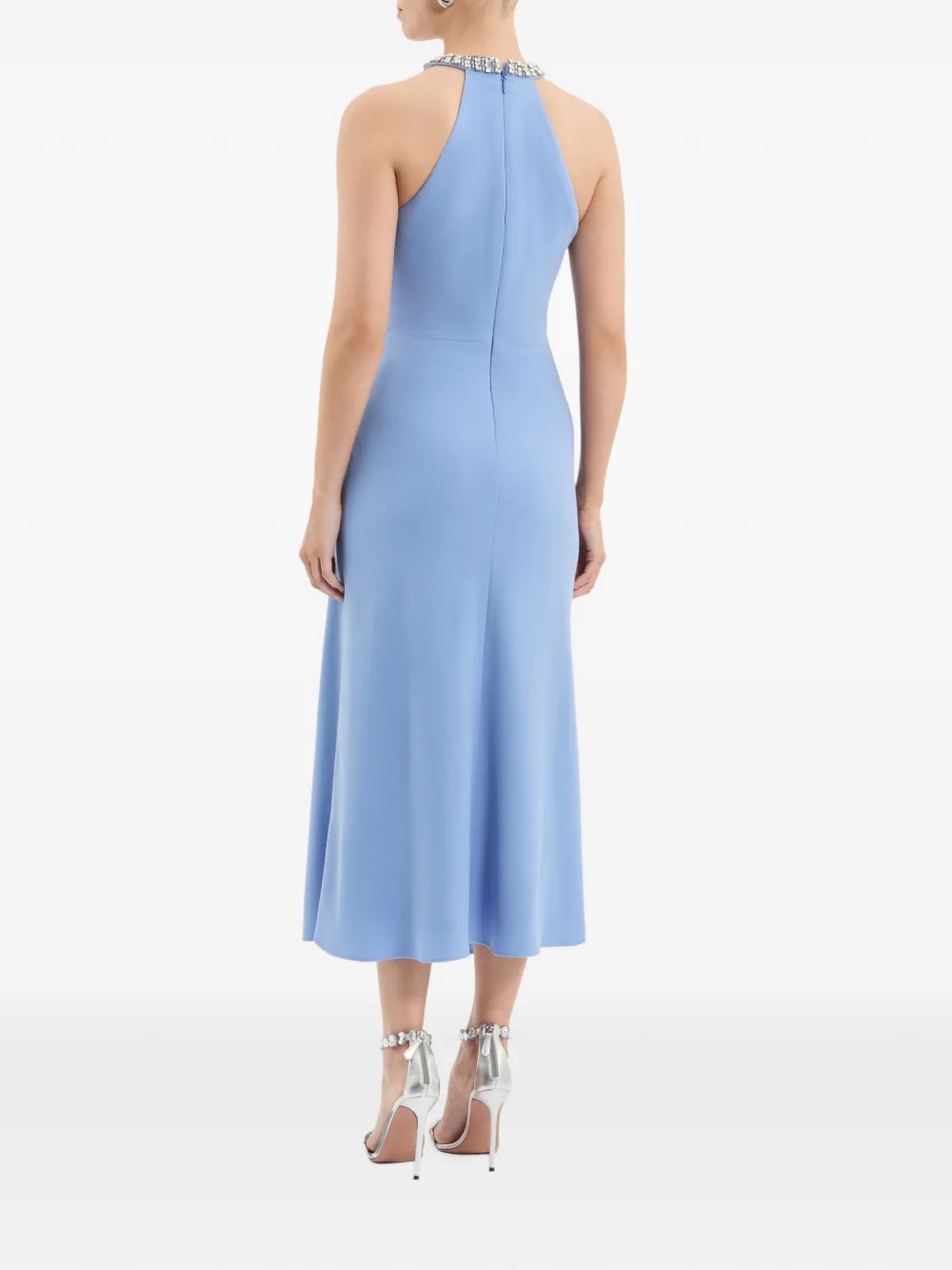 Rebecca Vallance Gimlet midi-jurk met halternek Blauw