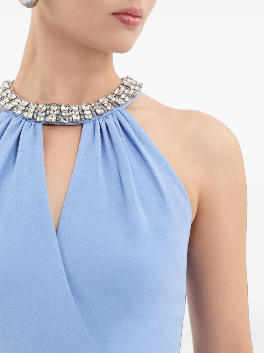 Rebecca Vallance Gimlet midi-jurk met halternek Blauw