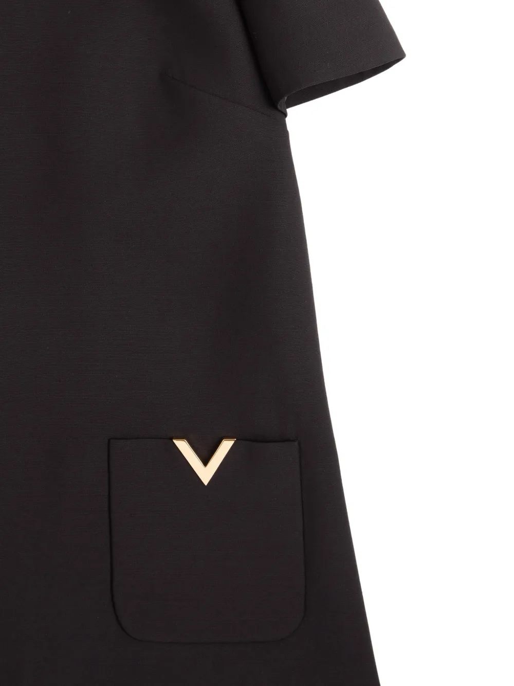 Valentino Garavani Crepe Couture short-sleeve mini dress Zwart