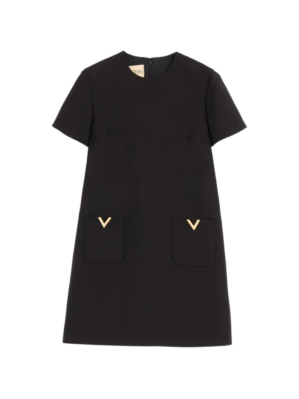 Valentino Garavani Crepe Couture short-sleeve mini dress Zwart