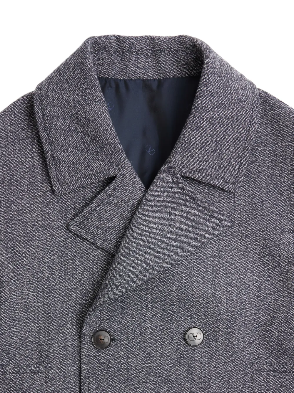 Valentino Garavani wool tweed blazer Blauw