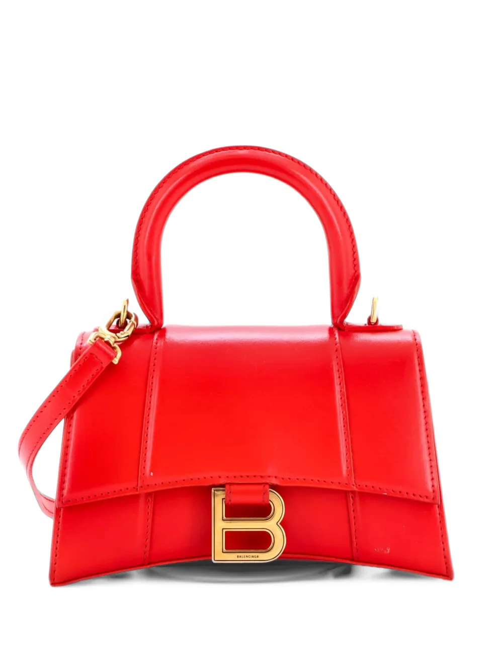 Balenciaga Pre-Owned Hourglass Top Handle Bag Leather XS crossbody bag - Rot