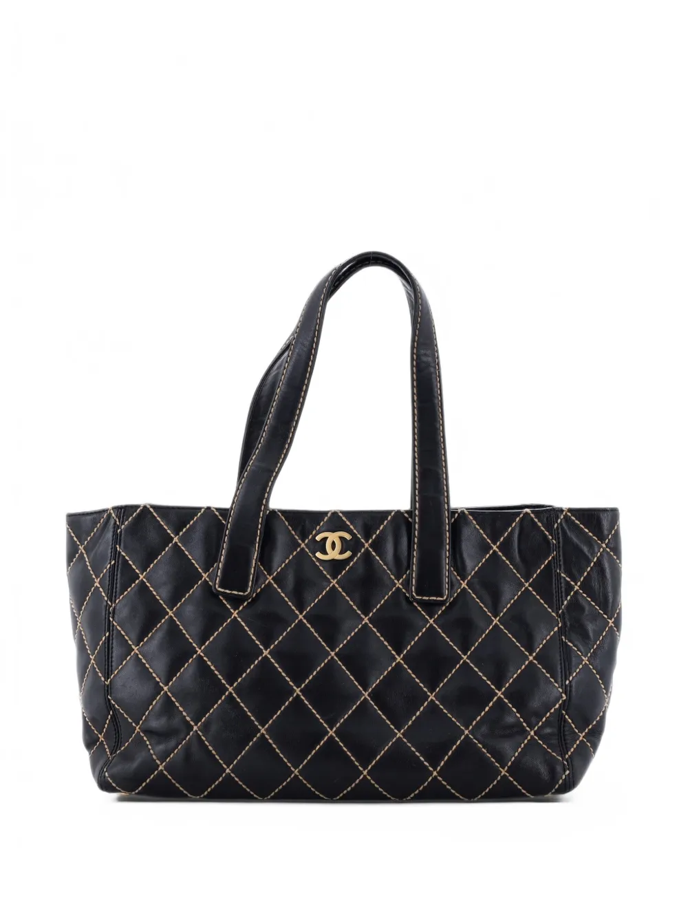 CHANEL Pre-Owned Surpique Quilted Leather XL tote bag - Nero