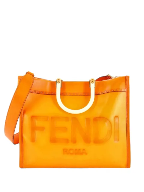 Fendi Pre-Owned mellemstor Sunshine shopper-tote i læder