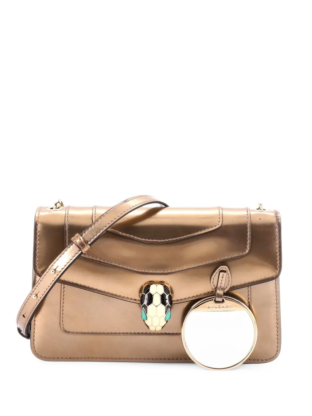 Bvlgari Pre-Owned Serpenti Forever Metallic Leather Small shoulder bag - Gold