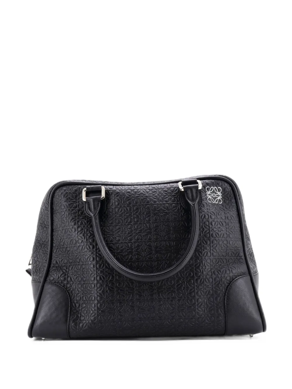 Loewe Pre-Owned Amazona 75 Bag Anagram Embossed Leather Large travel bag in Black