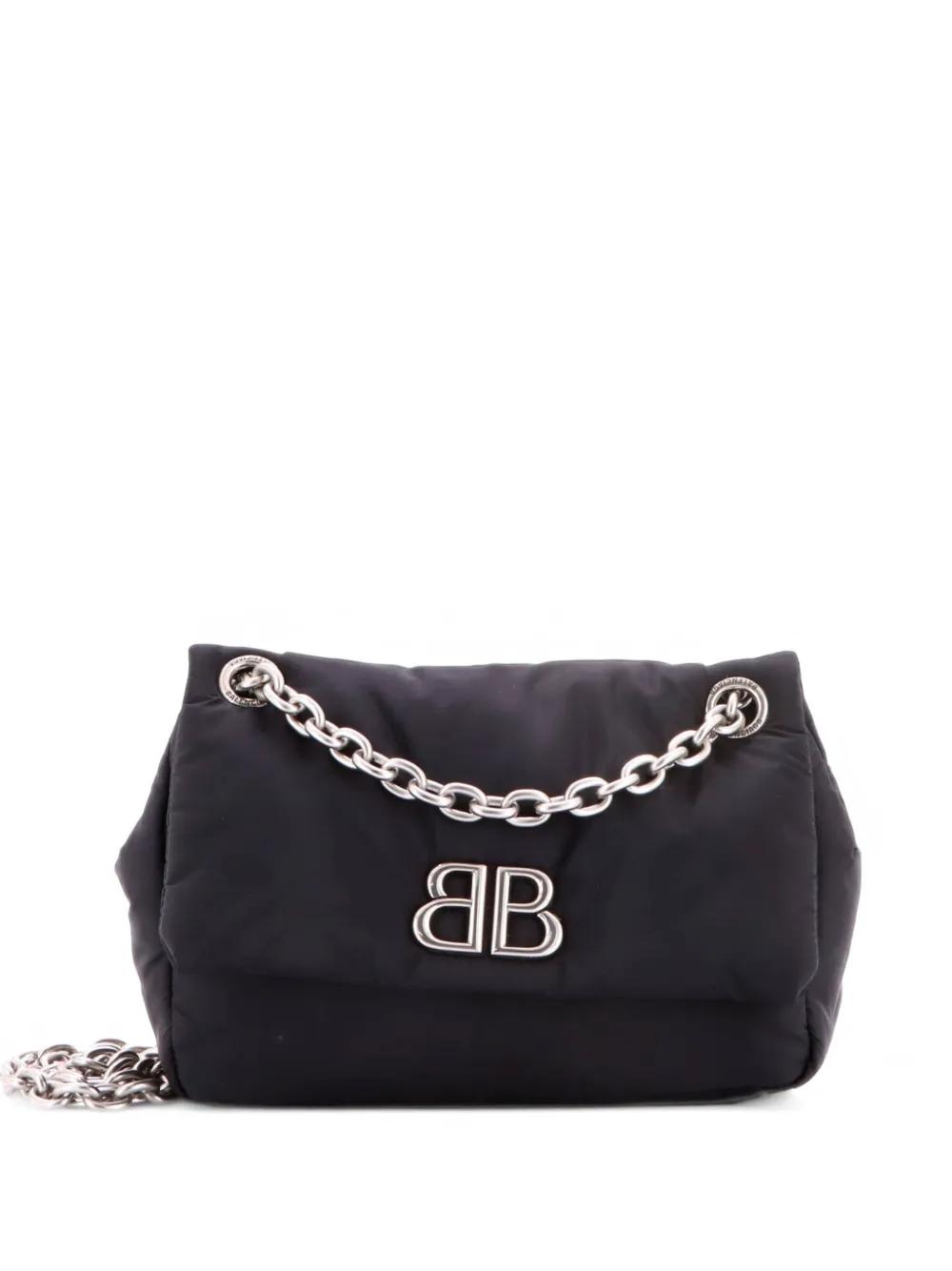 Balenciaga Pre-Owned Monaco Chain Flap Nylon Mini shoulder bag - Schwarz
