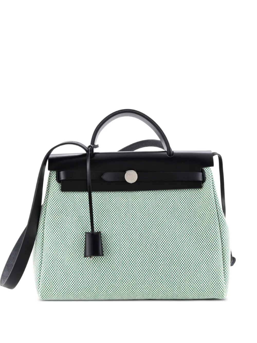 Hermès Pre-Owned Herbag Zip Criss Viking Toile and Leather 31 shoulder bag - Grün
