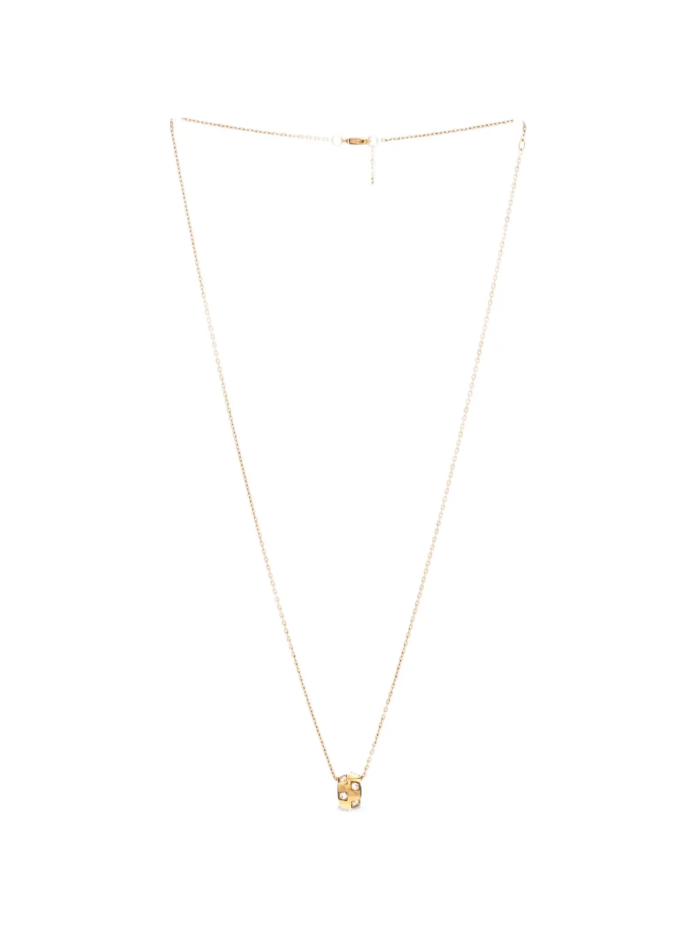 Louis Vuitton Pre-Owned Le Damier de Louis Vuitton 18K Yellow Gold with Diamonds necklace - Oro