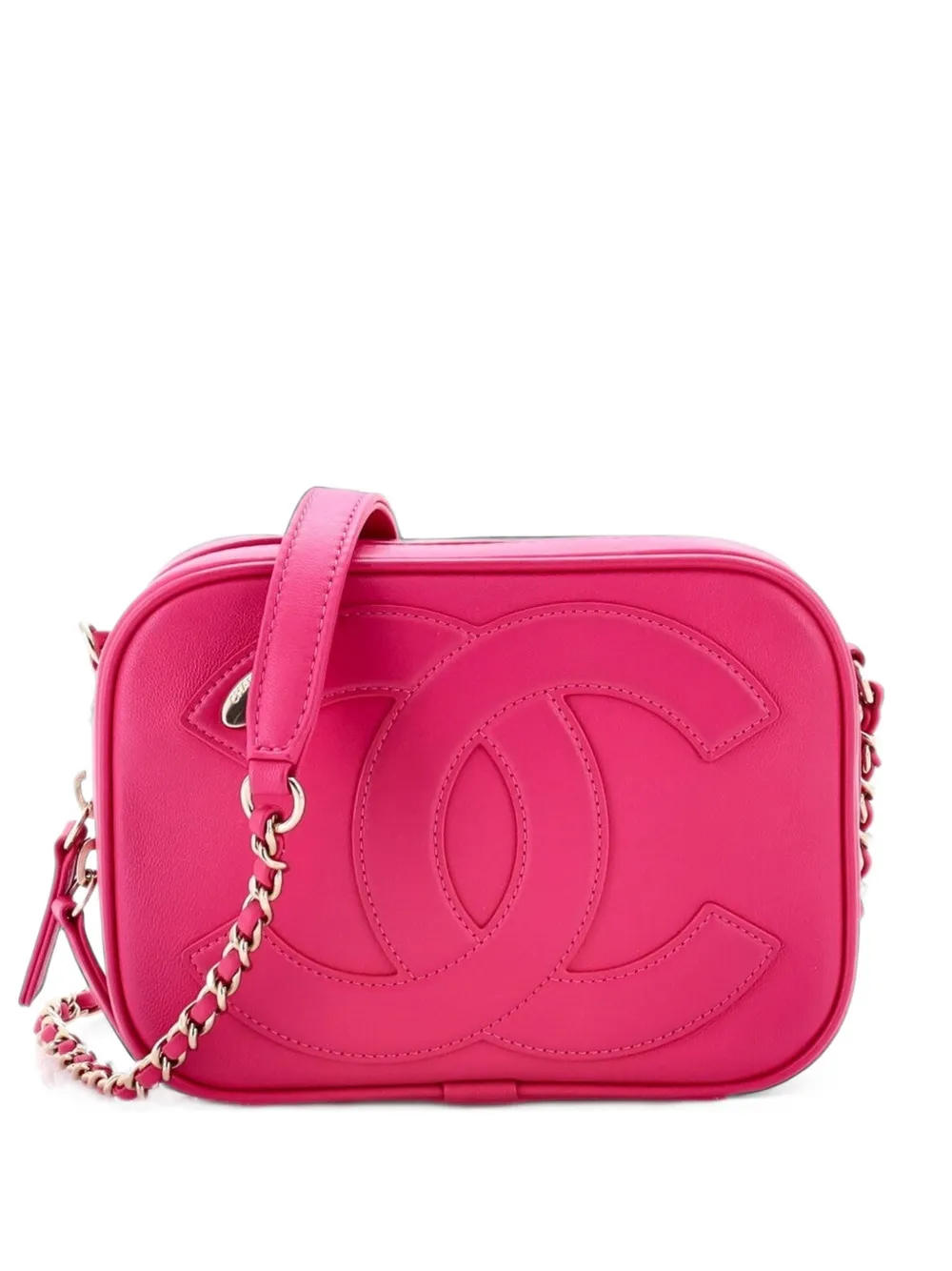 CHANEL Pre-Owned CC Mania Camera Bag Lambskin Small shoulder bag - Rosa