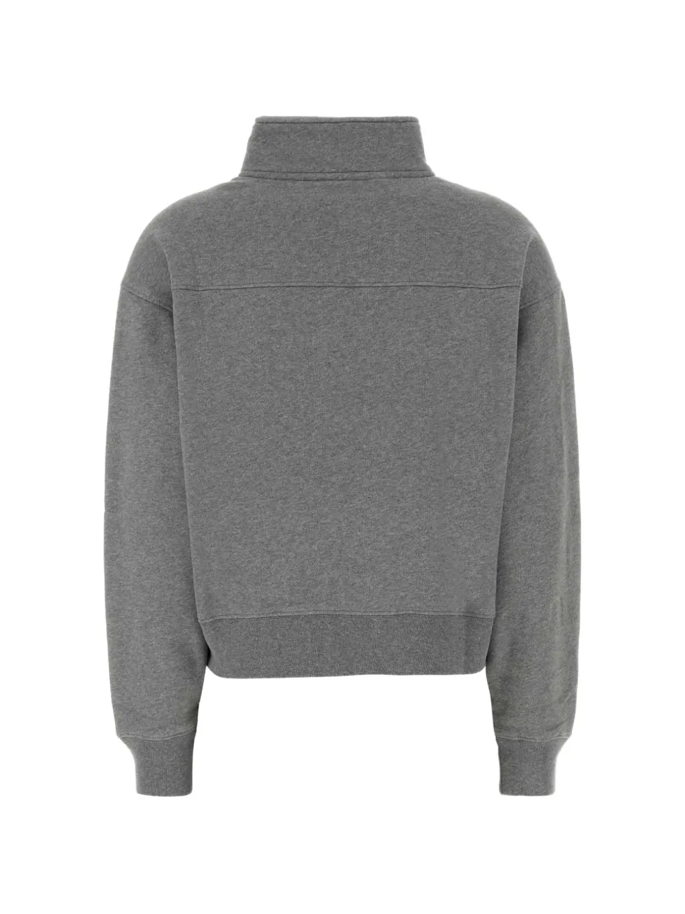 Sporty & Rich Sweater met logopatch en kwart rits Grijs