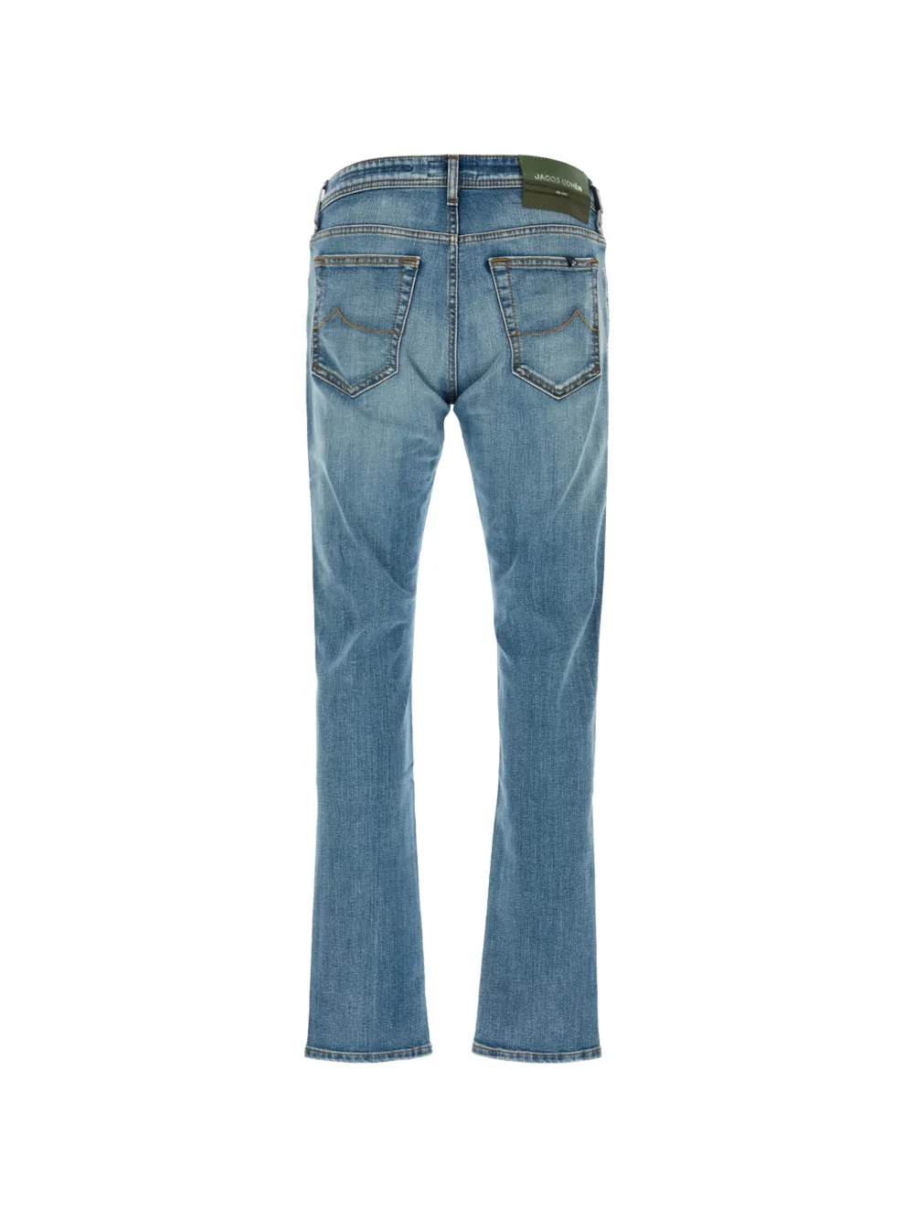 Jacob Cohën logo-patch whiskered jeans Blauw