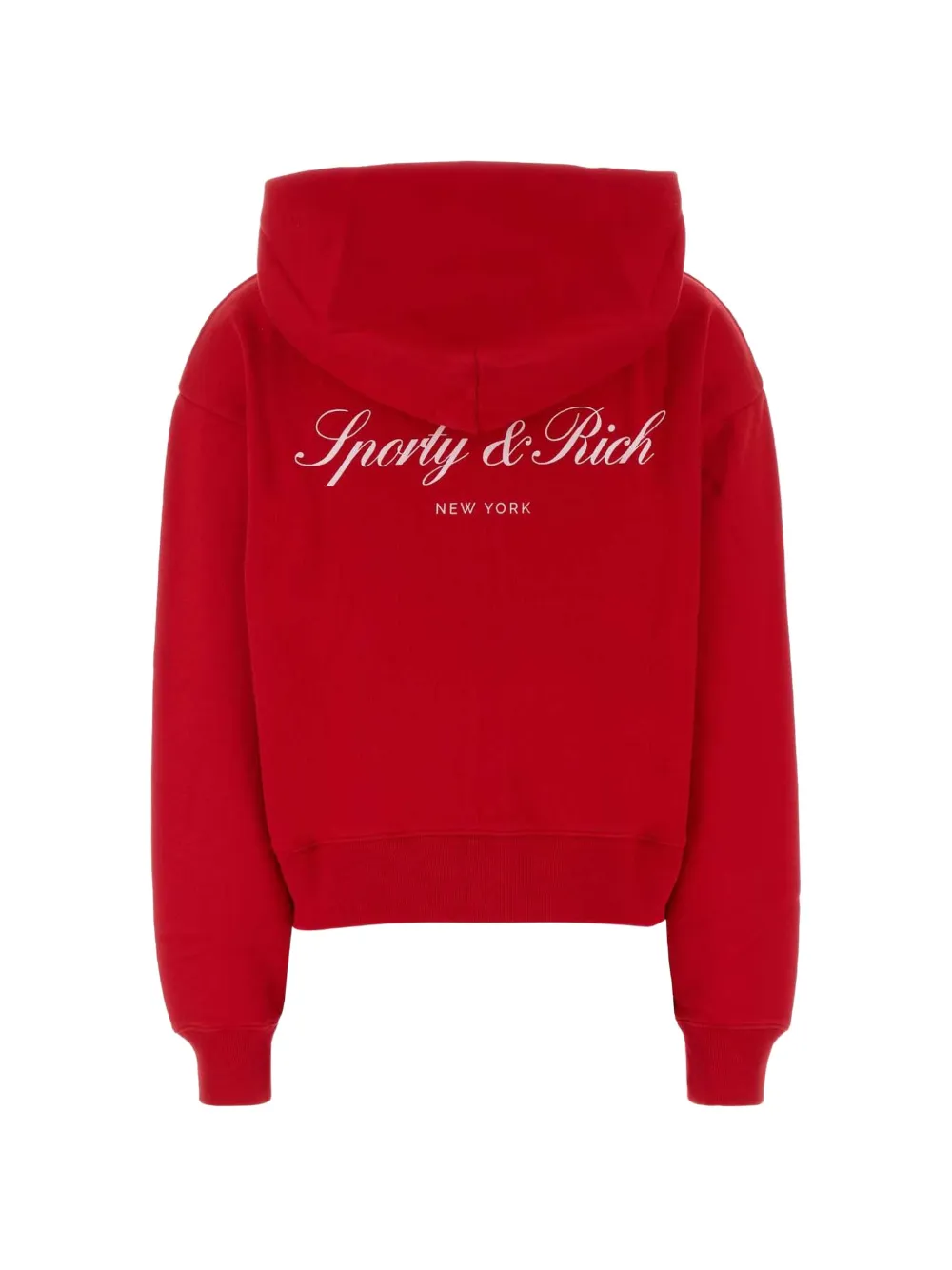 Sporty & Rich Hoodie met logoprint en rits Rood