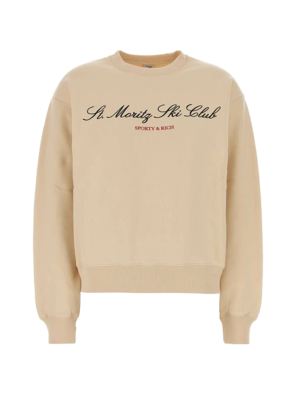 Sporty & Rich St. Moritz Ski Club logo-print sweatshirt Beige
